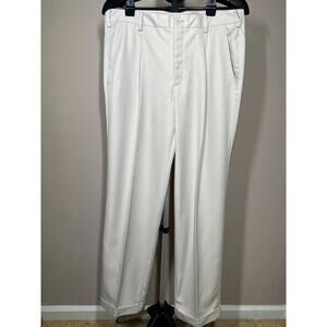 Nike Golf Pants Mens 35 Beige Chino Dri-Fit Straight Casual Pockets Size 35x32